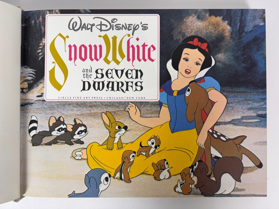 Walt Disney's Snow White And The Seven Dwarfs Deluxe Limited Edition Commemorative Art Book Featuring Original Production Artwork In Red Cloth Slipcase  [Photo 7]