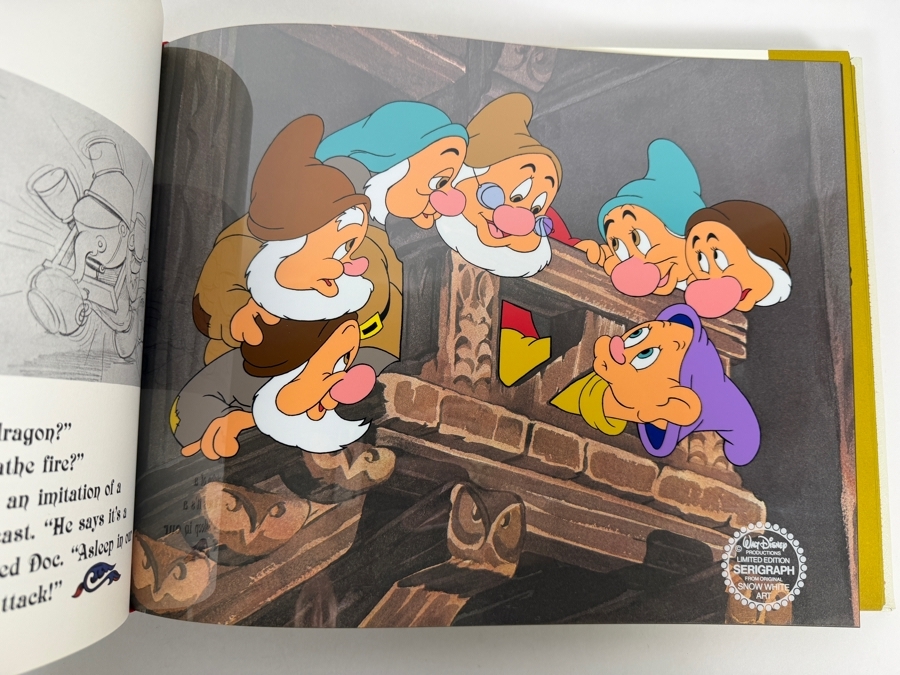 Walt Disney's Snow White And The Seven Dwarfs Deluxe Limited Edition Commemorative Art Book Featuring Original Production Artwork In Red Cloth Slipcase  [Photo 13]
