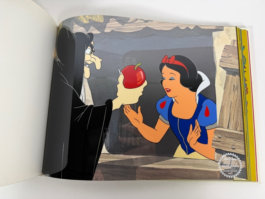 Walt Disney's Snow White And The Seven Dwarfs Deluxe Limited Edition Commemorative Art Book Featuring Original Production Artwork In Red Cloth Slipcase  [Photo 17]