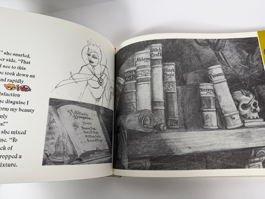 Walt Disney's Snow White And The Seven Dwarfs Deluxe Limited Edition Commemorative Art Book Featuring Original Production Artwork In Red Cloth Slipcase  [Photo 15]