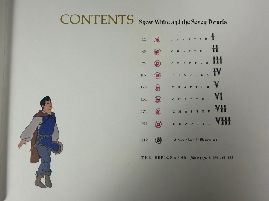Walt Disney's Snow White And The Seven Dwarfs Deluxe Limited Edition Commemorative Art Book Featuring Original Production Artwork In Red Cloth Slipcase  [Photo 9]