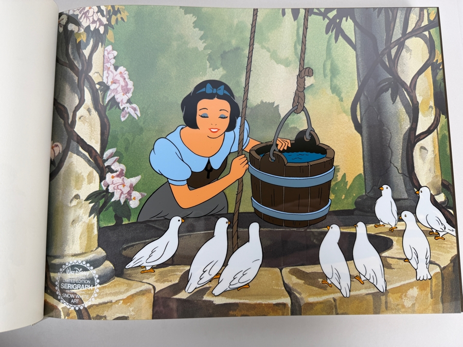 Walt Disney's Snow White And The Seven Dwarfs Deluxe Limited Edition Commemorative Art Book Featuring Original Production Artwork In Red Cloth Slipcase  [Photo 10]