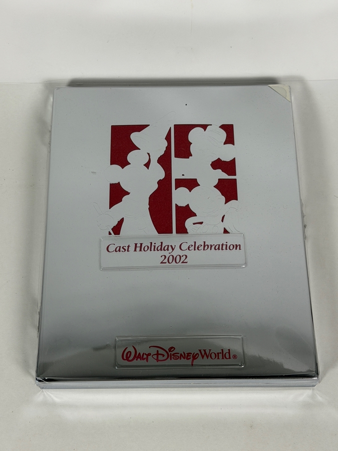 Vintage Disney Cast Member Holiday 2002 Celebration Folding Character Picture Frame Featuring Mickey Mouse Through The Years 8.25'W X 6.75'H [Photo 4]
