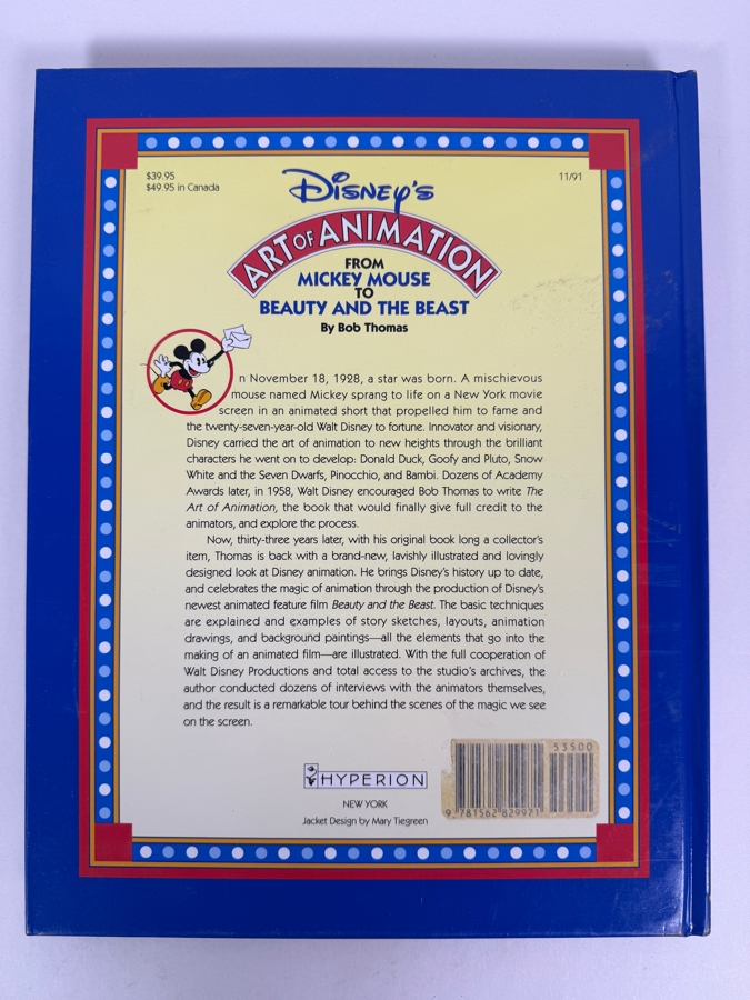 Disney’s Art Of Animation: From Mickey Mouse To Beauty And The Beast By Bob Thomas Hardcover Book [Photo 5]