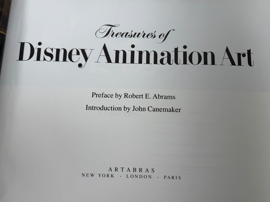 Treasures Of Disney Animation Art By Robert E. Abrams Oversized Hardcover Book Featuring Pinocchio Cover Art [Photo 4]