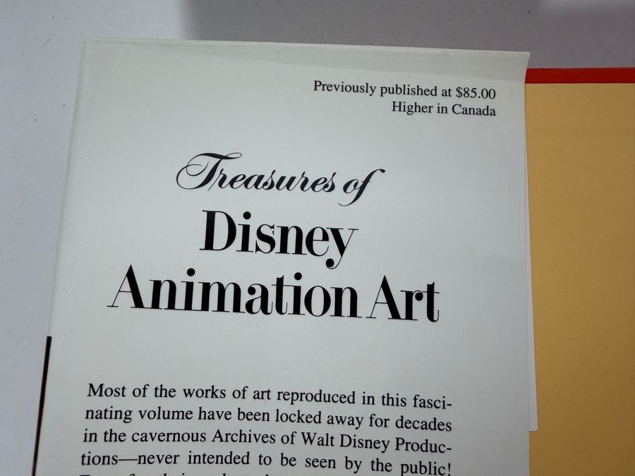 Treasures Of Disney Animation Art By Robert E. Abrams Oversized Hardcover Book Featuring Pinocchio Cover Art [Photo 2]