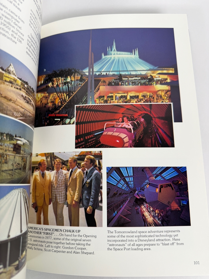 Disneyland The First Quarter Century Blue Hardcover Souvenir Book Featuring Sleeping Beauty Castle And Matterhorn Bobsleds Cover Art  [Photo 4]