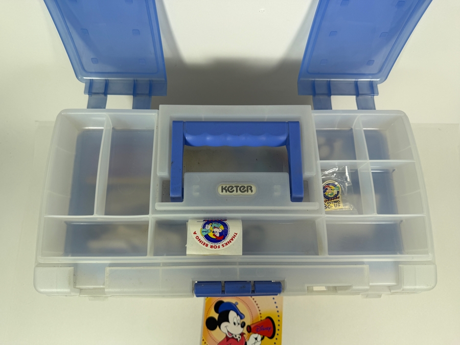 RARE Vintage 1990s Walt Disney World Casting Scout Cast Member Employee Exclusive Promotional Tool Kit In Clear Plastic Organizer Box With Promotional Items - See Photos
 [Photo 5]