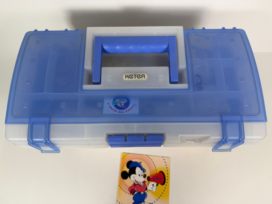 RARE Vintage 1990s Walt Disney World Casting Scout Cast Member Employee Exclusive Promotional Tool Kit In Clear Plastic Organizer Box With Promotional Items - See Photos
 [Photo 4]