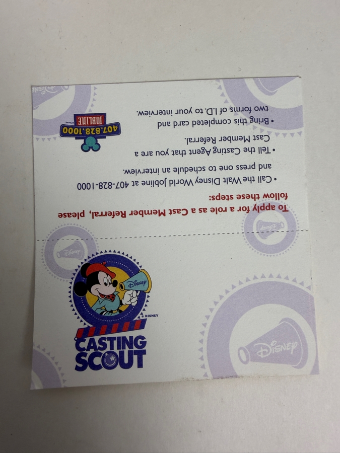 RARE Vintage 1990s Walt Disney World Casting Scout Cast Member Employee Exclusive Promotional Tool Kit In Clear Plastic Organizer Box With Promotional Items - See Photos
 [Photo 12]