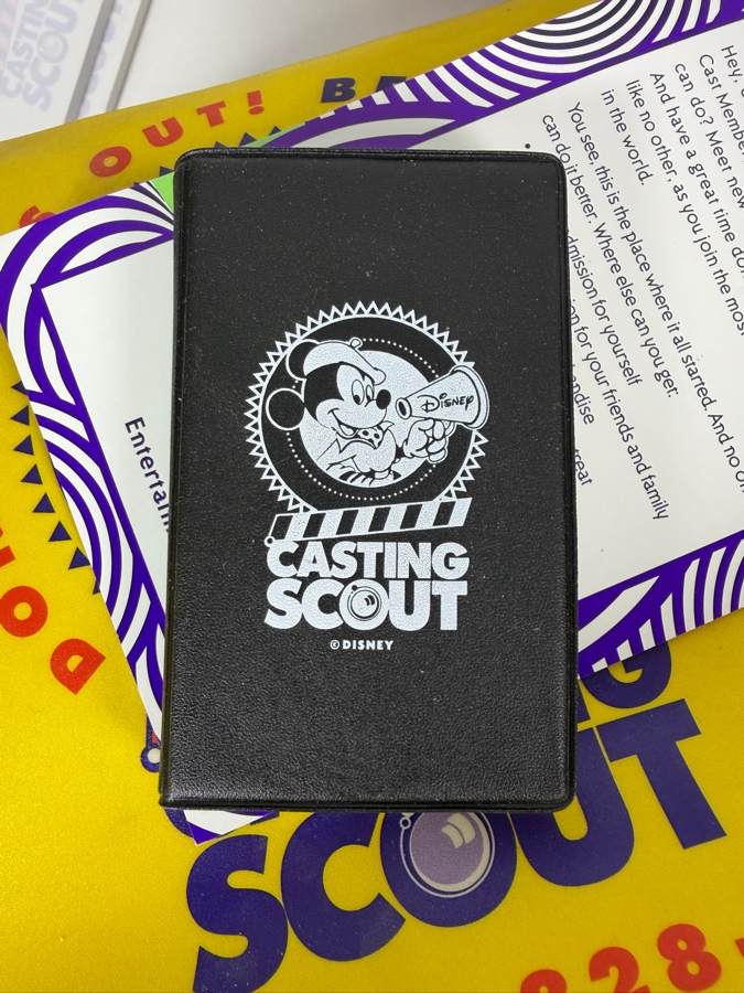 RARE Vintage 1990s Walt Disney World Casting Scout Cast Member Employee Exclusive Promotional Tool Kit In Clear Plastic Organizer Box With Promotional Items - See Photos
 [Photo 32]