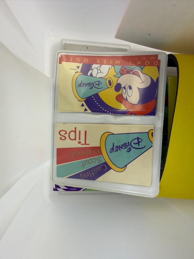 RARE Vintage 1990s Walt Disney World Casting Scout Cast Member Employee Exclusive Promotional Tool Kit In Clear Plastic Organizer Box With Promotional Items - See Photos
 [Photo 20]