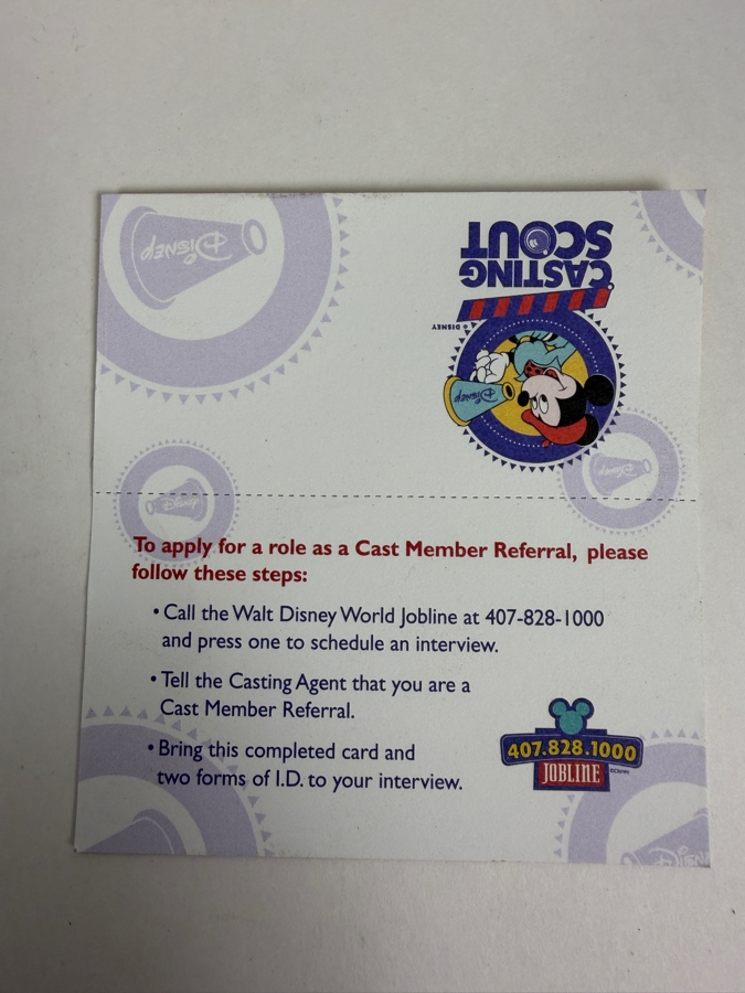 RARE Vintage 1990s Walt Disney World Casting Scout Cast Member Employee Exclusive Promotional Tool Kit In Clear Plastic Organizer Box With Promotional Items - See Photos
 [Photo 13]