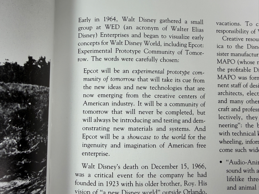 Walt Disney's EPCOT Center: Creating The New World Of Tomorrow Hardcover Book [Photo 6]