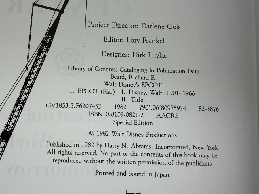 Walt Disney's EPCOT Center: Creating The New World Of Tomorrow Hardcover Book [Photo 4]