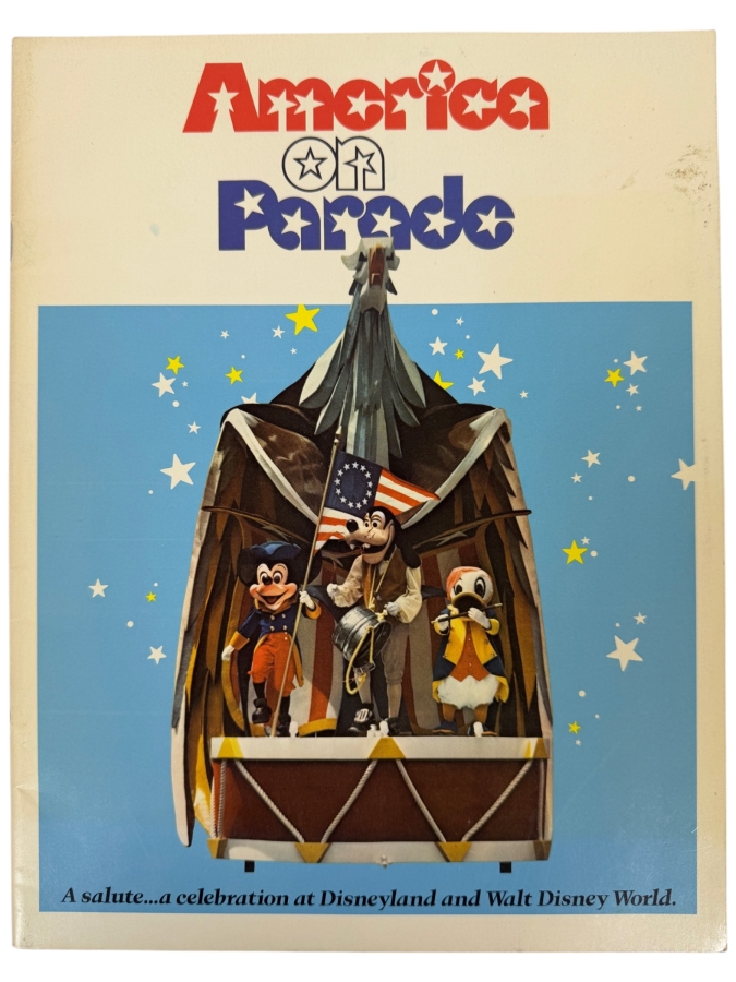 Vintage 1975 America On Parade Souvenir Program Book Celebrating The United States Bicentennial At Disneyland And Walt Disney World 