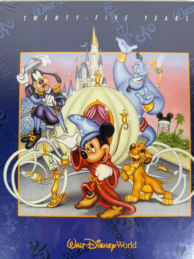 Factory Sealed Walt Disney World Twenty Five Years Hardcover Souvenir Picture Book Featuring Sorcerer Mickey And Friends Cover Art [Photo 2]