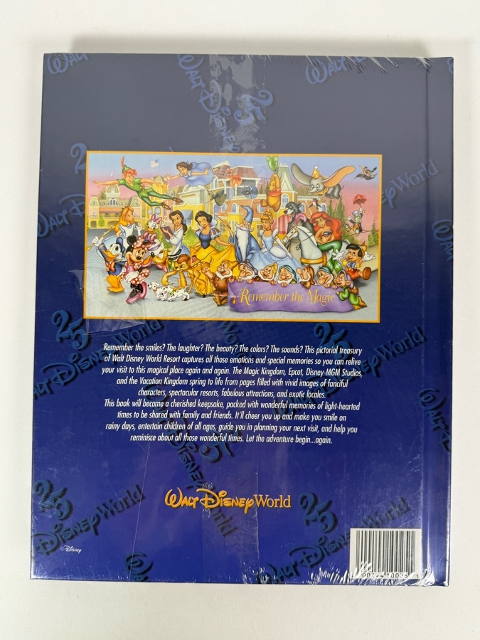 Factory Sealed Walt Disney World Twenty Five Years Hardcover Souvenir Picture Book Featuring Sorcerer Mickey And Friends Cover Art [Photo 4]