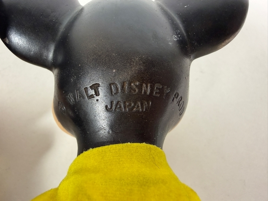 Vintage Walt Disney Productions Mickey And Minnie Mouse Vinyl Face Sawdust-Stuffed Plush Dolls Made In Taiwan/Japan 6'H [Photo 6]