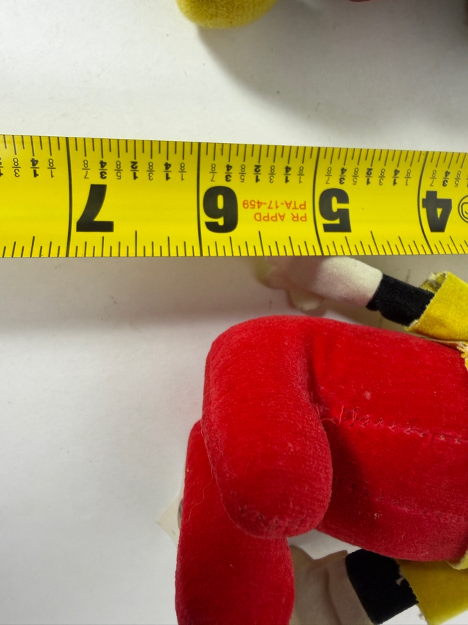 Vintage Walt Disney Productions Mickey And Minnie Mouse Vinyl Face Sawdust-Stuffed Plush Dolls Made In Taiwan/Japan 6'H [Photo 9]