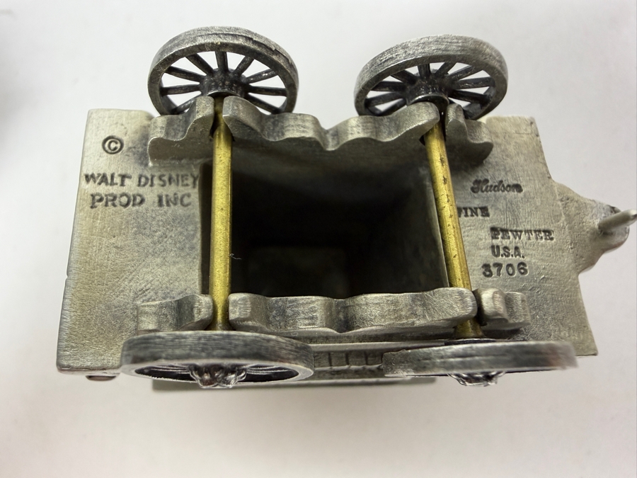 Vintage Walt Disney World Railroad Hudson Fine Pewter Miniature Train Set 12'L [Photo 10]