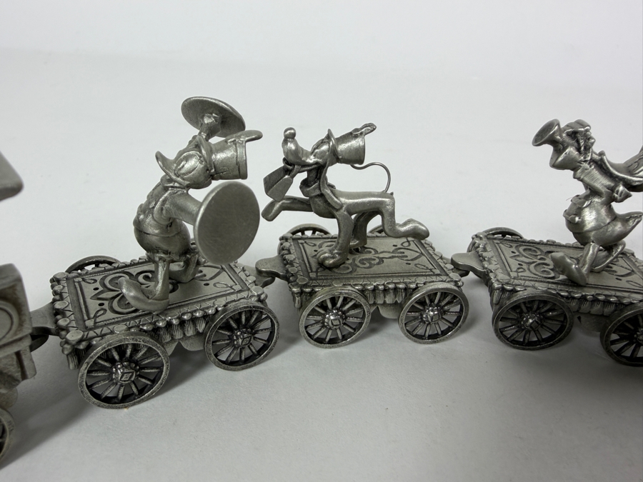 Vintage Walt Disney World Railroad Hudson Fine Pewter Miniature Train Set 12'L [Photo 4]