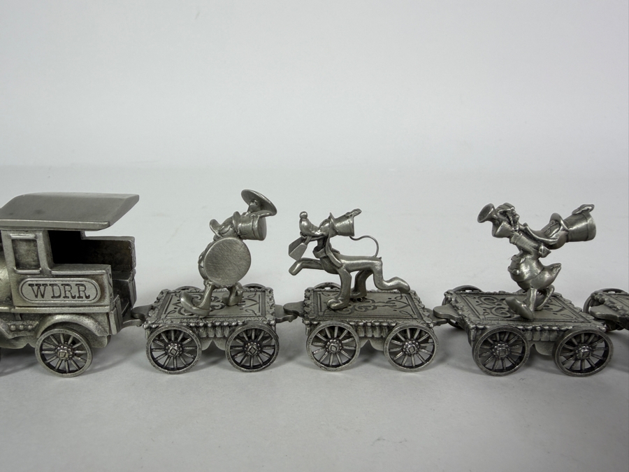 Vintage Walt Disney World Railroad Hudson Fine Pewter Miniature Train Set 12'L [Photo 14]