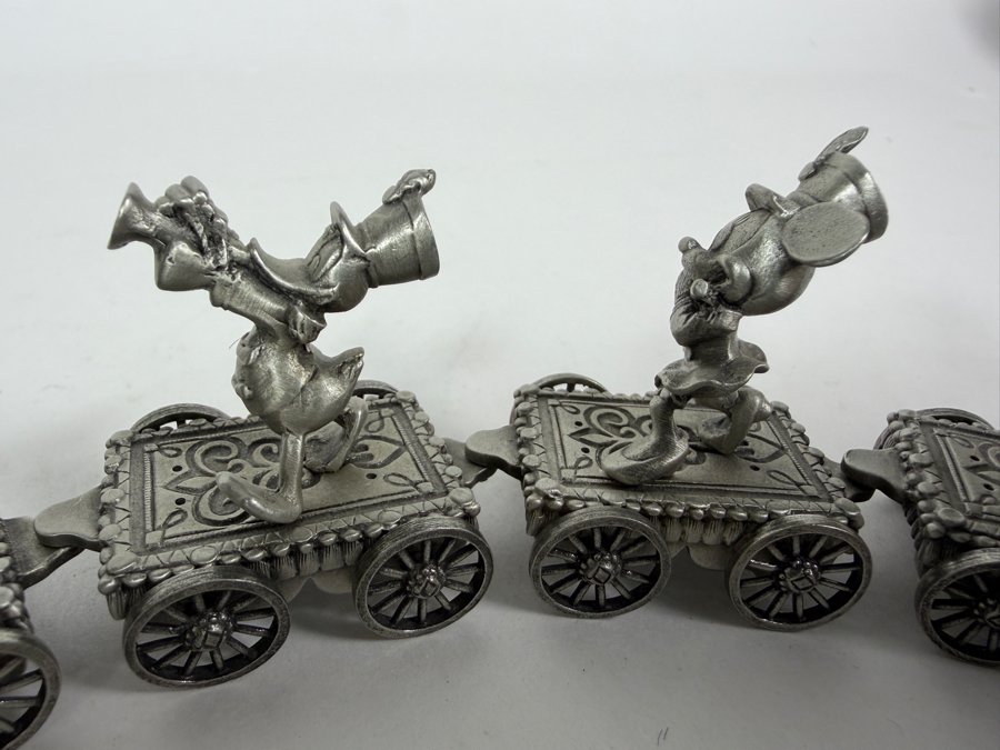 Vintage Walt Disney World Railroad Hudson Fine Pewter Miniature Train Set 12'L [Photo 5]