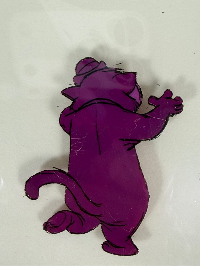 Original Walt Disney Productions Hand Painted Movie Film Production Cel Of The Scat Cats From 'The Aristocats (1970)' With No Background Disney Studios 12 X 10 Framed 19 X 17 [Photo 8]