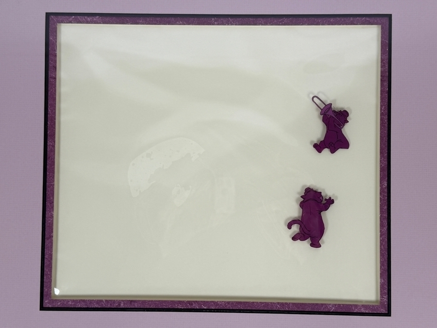 Original Walt Disney Productions Hand Painted Movie Film Production Cel Of The Scat Cats From 'The Aristocats (1970)' With No Background Disney Studios 12 X 10 Framed 19 X 17 [Photo 4]