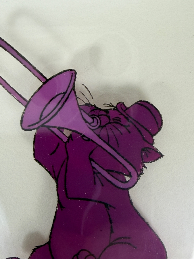 Original Walt Disney Productions Hand Painted Movie Film Production Cel Of The Scat Cats From 'The Aristocats (1970)' With No Background Disney Studios 12 X 10 Framed 19 X 17 [Photo 7]