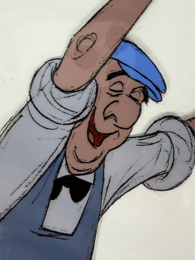 Original Walt Disney Productions Hand Painted Movie Film Production Cel Of Edgar (Butler) From 'The Aristocats (1970)' With No Background Disney Studios 14 X 10 Framed 23 X 19 [Photo 6]