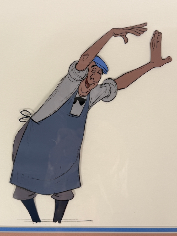 Original Walt Disney Productions Hand Painted Movie Film Production Cel Of Edgar (Butler) From 'The Aristocats (1970)' With No Background Disney Studios 14 X 10 Framed 23 X 19 [Photo 5]
