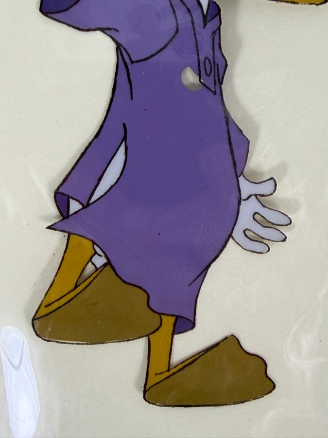 Original Walt Disney Productions Hand Painted Movie Film Production Cel Of Donald Duck In Night Shirt From Disney Hour (T.V.) With No Background Disney Studios 7 X 9 Framed 15 X 16 [Photo 6]