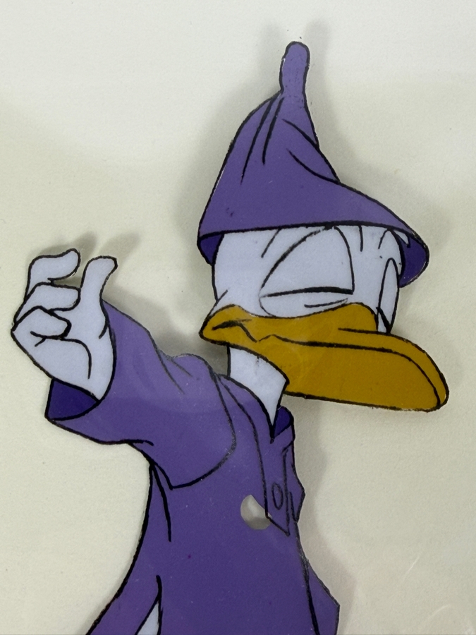 Original Walt Disney Productions Hand Painted Movie Film Production Cel Of Donald Duck In Night Shirt From Disney Hour (T.V.) With No Background Disney Studios 7 X 9 Framed 15 X 16 [Photo 5]