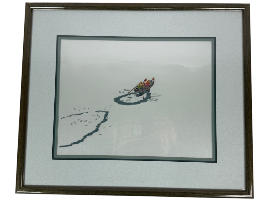 Original Walt Disney Productions Hand Painted Movie Film Production Cel Of Pirates In Boat From 'Peter Pan (1953)' 23/3B Disney Studios 15 X 11 Framed 22 X 18 [Photo 3]