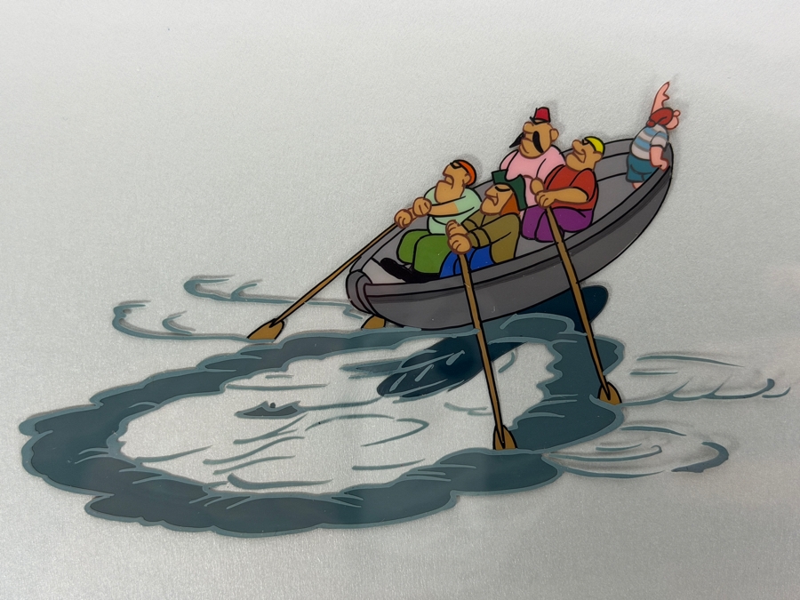 Original Walt Disney Productions Hand Painted Movie Film Production Cel Of Pirates In Boat From 'Peter Pan (1953)' 23/3B Disney Studios 15 X 11 Framed 22 X 18 [Photo 6]
