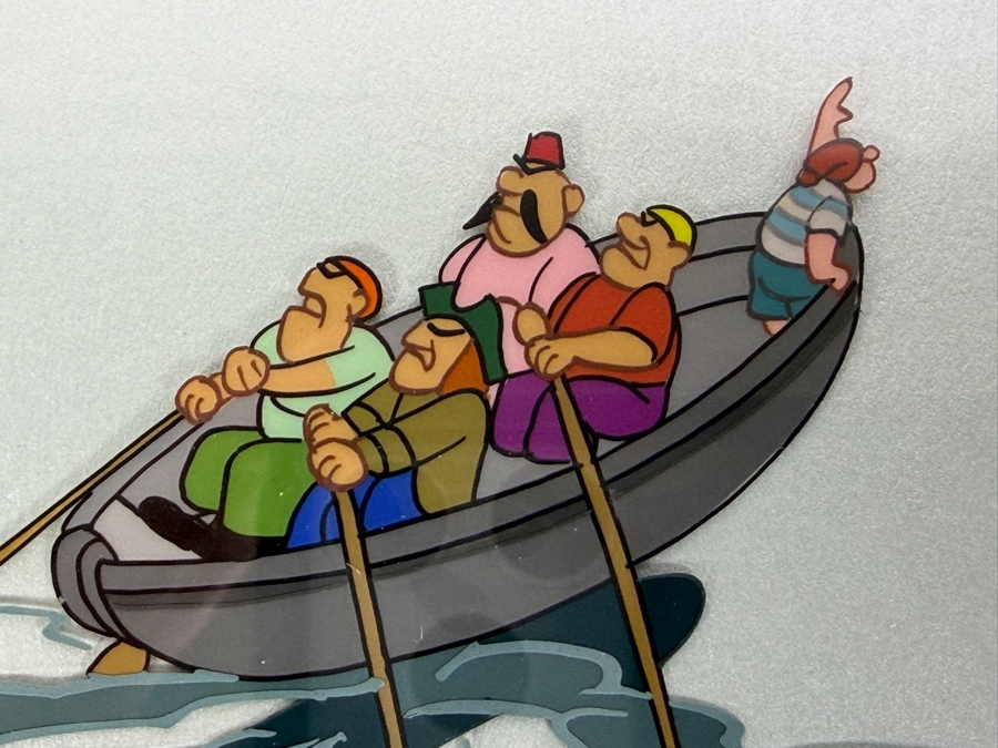 Original Walt Disney Productions Hand Painted Movie Film Production Cel Of Pirates In Boat From 'Peter Pan (1953)' 23/3B Disney Studios 15 X 11 Framed 22 X 18 [Photo 7]