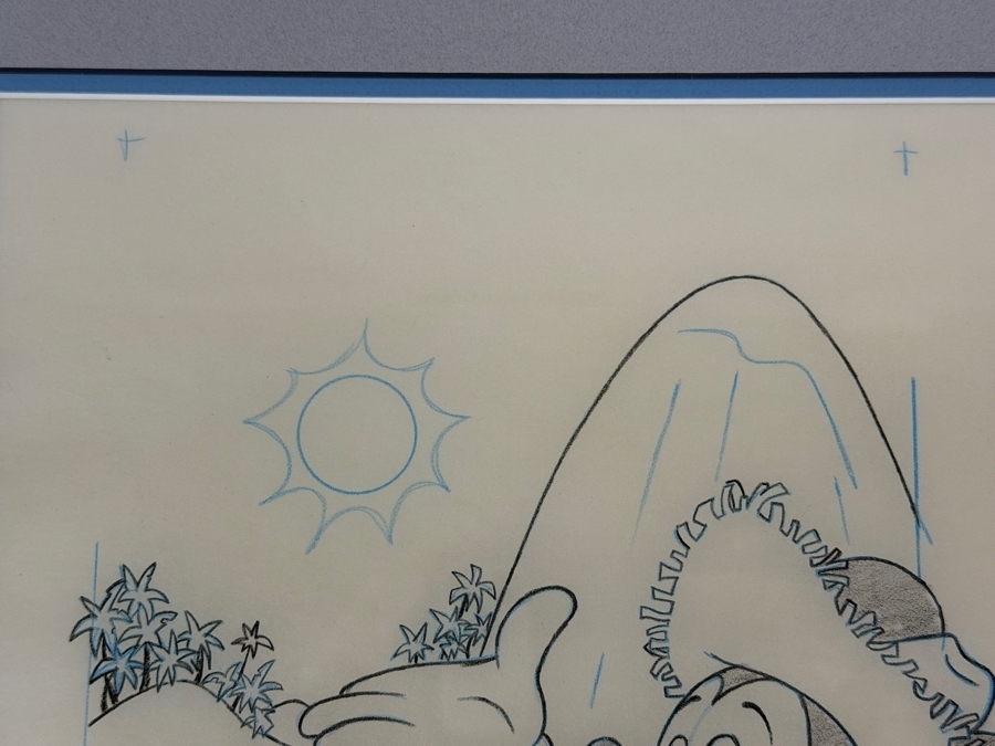 Original Walt Disney Hand Drawn Concept Drawing Of Brazilian Mickey Mouse Stamp Program T-Shirt Design By Disney Artist Mark Seppala #67K Purchased For $1,042 From The 1st Disneyana Convention In 1992 At Walt Disney World Resort 9 X 12 Framed 15.5 X 18 [Photo 7]