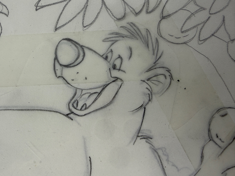 Original Walt Disney Hand Drawn Candy Packaging Concept Drawing Of Mowgli, Baloo & Bagheera From Jungle Book - 'Citrus Juice Patties' By Disney Artist Russell Schroeder From The 2nd Official Disneyana Convention In 1993 At Disneyland ($400 In 1993) 16 X 9 [Photo 8]