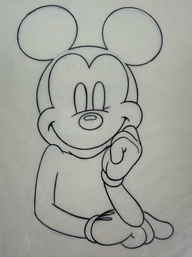 Original Walt Disney Hand Drawn Vintage Mickey Mouse & Minnie Mouse Concept Drawing For A Knitted Sweater By Disney Artist Alex Maher From The 2nd Official Disneyana Convention In 1993 At Disneyland Purchased For $360 In 1993 13 X 11 [Photo 5]