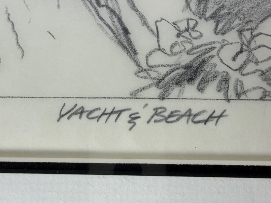 Original Walt Disney Hand Drawn Mickey Mouse / Minnie Yacht And Beach 1993 Walt Disney World Calendar Layout Concept Drawing By Disney Artist Brian Lum #408K From The 1st Disneyana Convention In 1992 At Walt Disney World Resort Purchased $628 In 1992 9X7 [Photo 5]