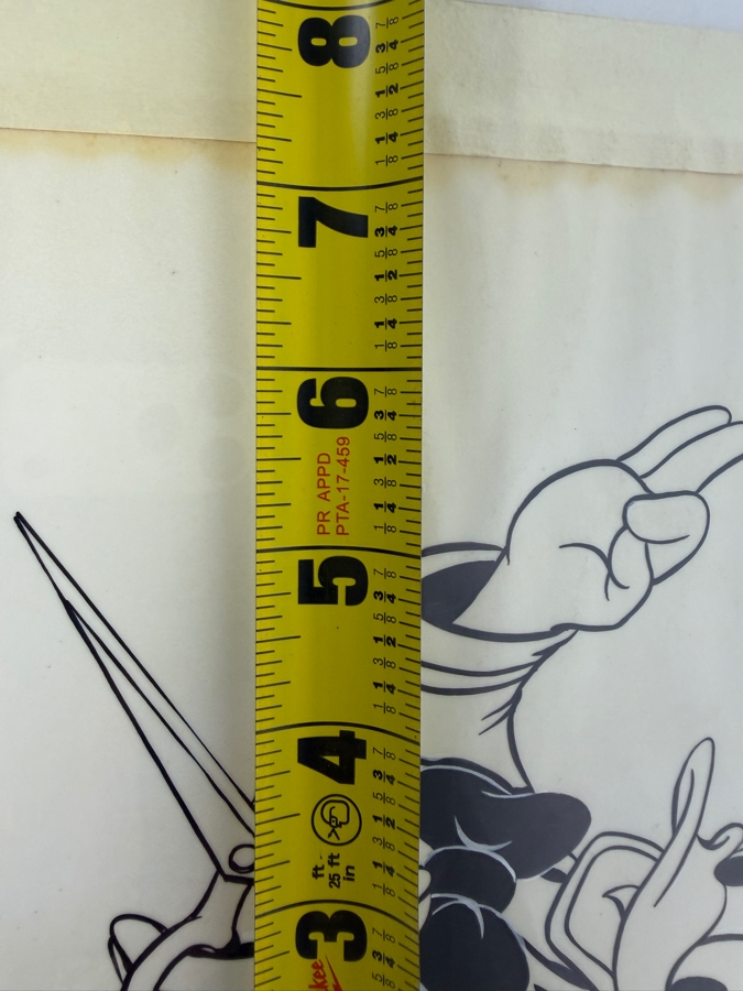 Original Walt Disney Hand Drawn Donald Duck With Scissors Concept Drawing For Donald's Deals Book By Disney Artist Priscilla Russ From The 2nd Official Disneyana Convention In 1993 At Disneyland Purchased For $300 In 1993 7 X 8 [Photo 12]