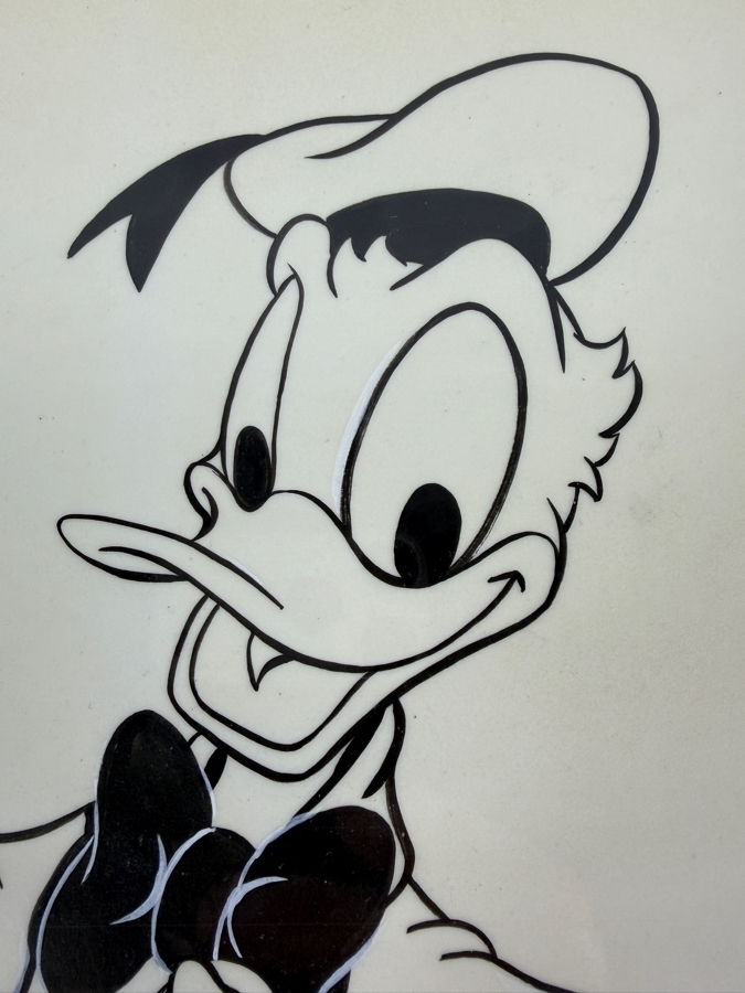 Original Walt Disney Hand Drawn Donald Duck With Scissors Concept Drawing For Donald's Deals Book By Disney Artist Priscilla Russ From The 2nd Official Disneyana Convention In 1993 At Disneyland Purchased For $300 In 1993 7 X 8 [Photo 4]