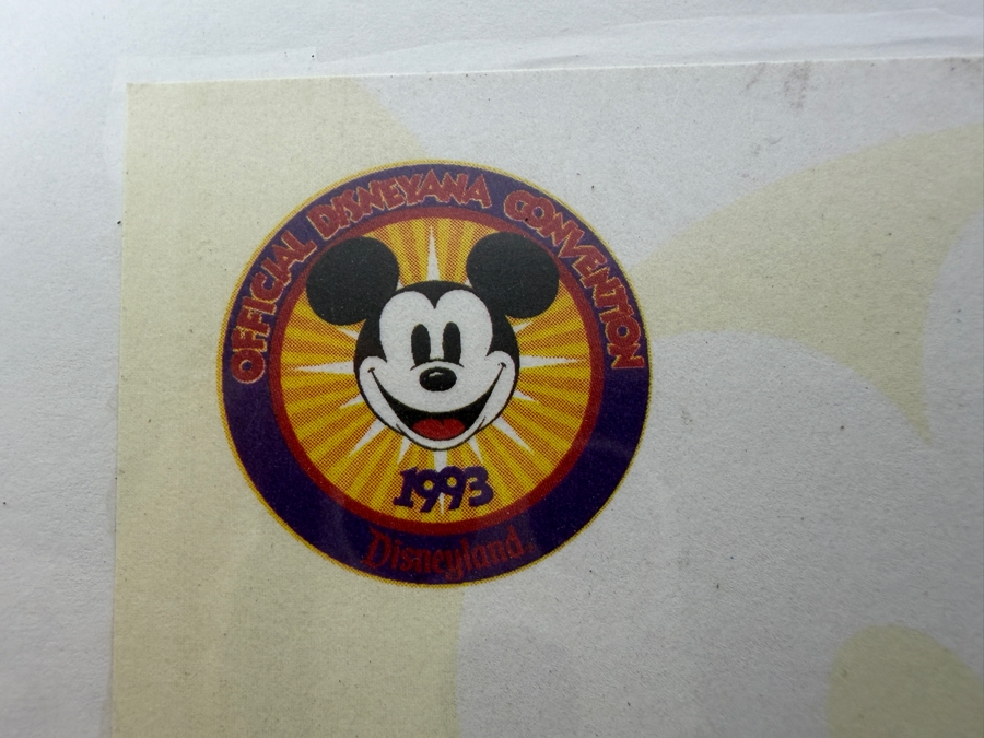 Original Walt Disney Hand Drawn Genie Aladdin Concept Drawing For A Lucite Key Chain By Disney Artist Alex Maher From The 2nd Official Disneyana Convention In 1993 At Disneyland Purchased For $380 In 1993 14 X 14 [Photo 14]