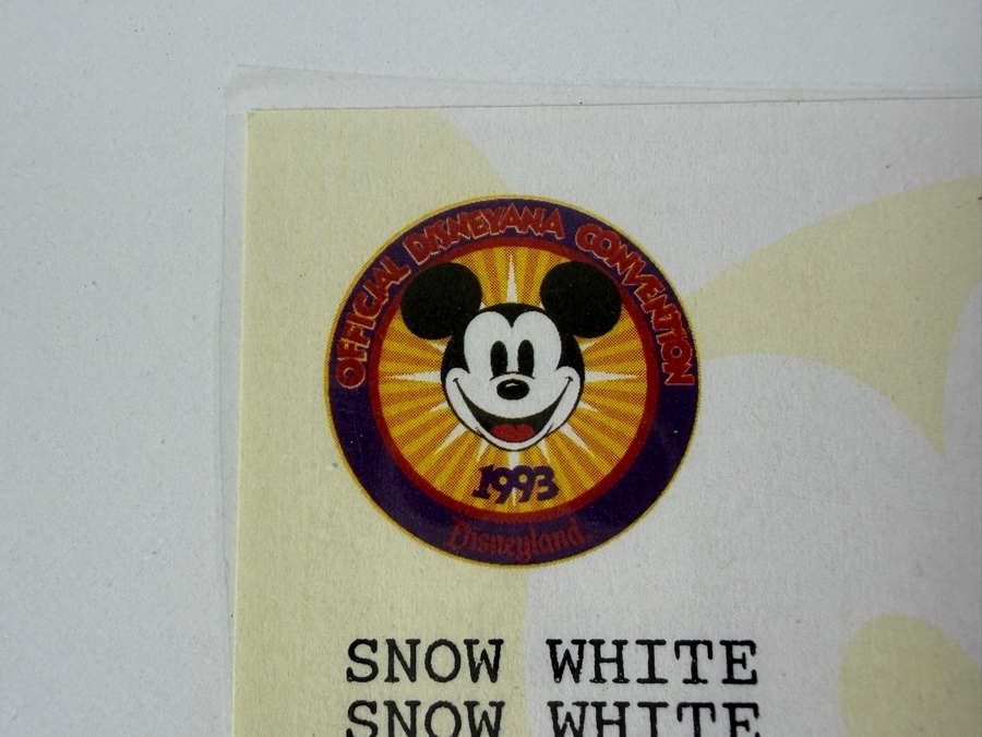 Original Walt Disney Hand Drawn Snow White Concept Drawing For A Christmas Tree Topper By Disney Artist Theresa Miller From The 2nd Official Disneyana Convention In 1993 At Disneyland Purchased For $200 In 1993 8 X 11 [Photo 13]