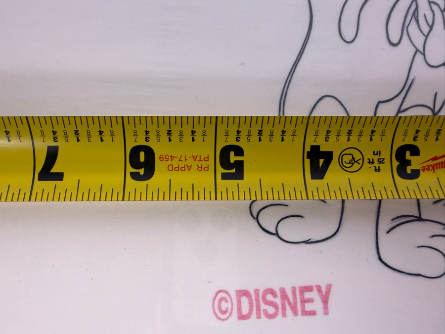 Original Walt Disney Hand Drawn Pluto Hockey Sports Themed Fashion Apparel Concept Drawing By Disney Artist Alex Maher From The 2nd Official Disneyana Convention In 1993 At Disneyland Purchased For $320 In 1993 6 X 6 [Photo 7]