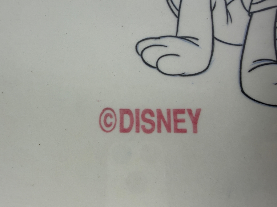 Original Walt Disney Hand Drawn Pluto Hockey Sports Themed Fashion Apparel Concept Drawing By Disney Artist Alex Maher From The 2nd Official Disneyana Convention In 1993 At Disneyland Purchased For $320 In 1993 6 X 6 [Photo 4]