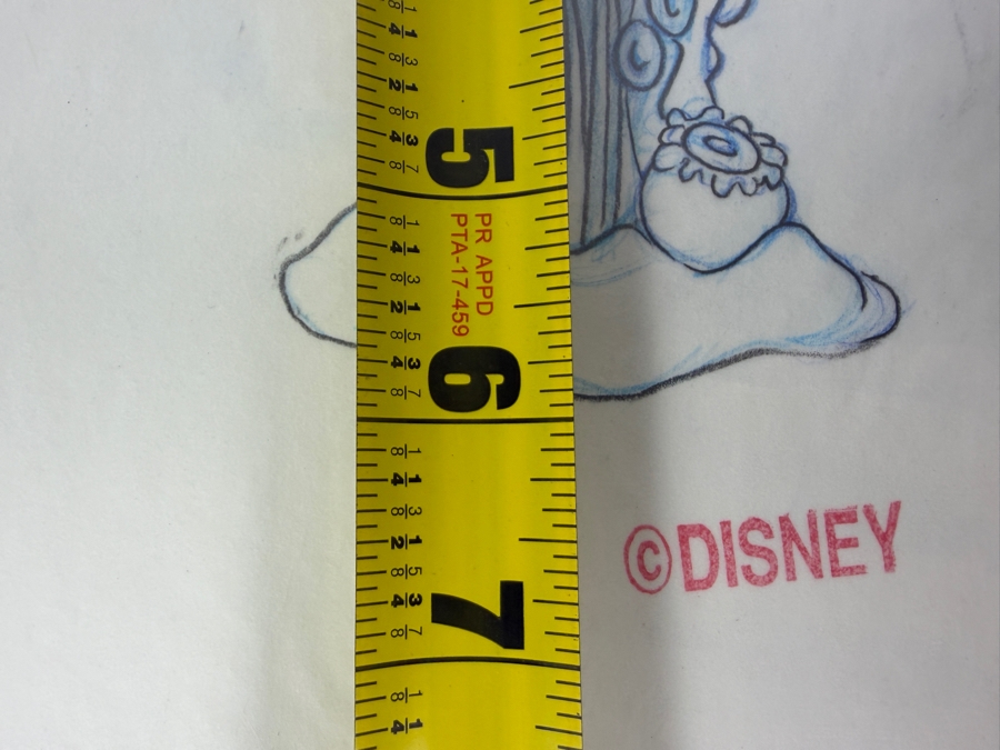 Original Walt Disney Hand Drawn Flounder From The Little Mermaid Turnaround Concept Drawing For Figurine By Disney Artist Theresa Miller From The 2nd Official Disneyana Convention In 1993 At Disneyland Purchased For $200 In 1993 4 X 7 [Photo 10]
