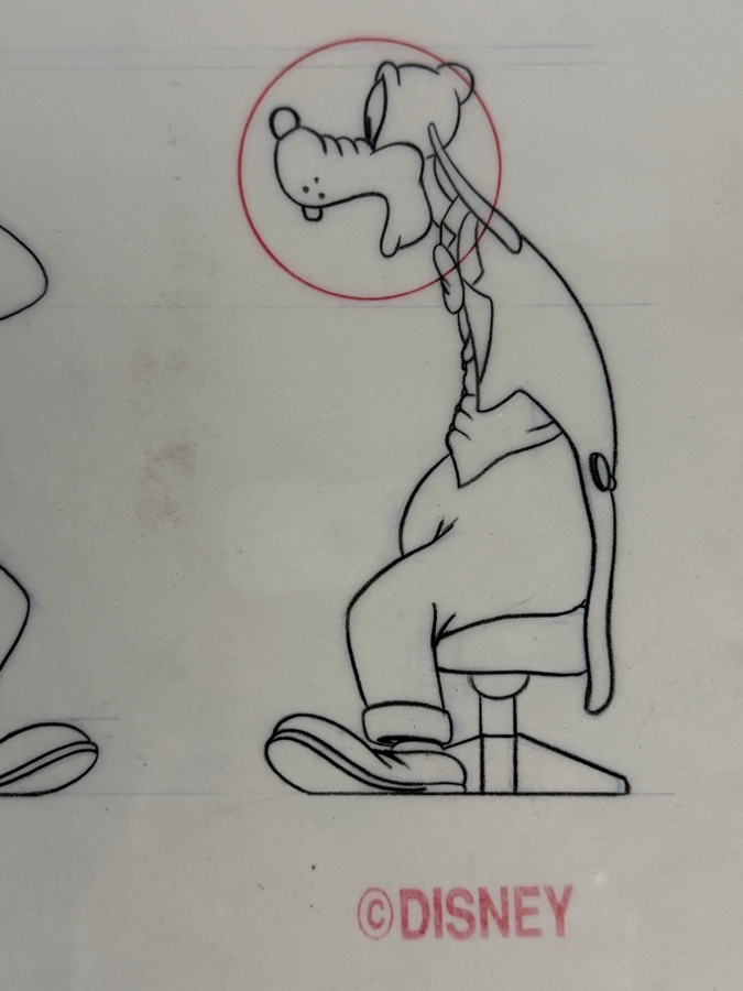 Original Walt Disney Hand Drawn Goofy With Cymbals Christmas Ornament Concept Drawing By Disney Artist Alex Maher From The 2nd Official Disneyana Convention In 1993 At Disneyland Purchased For $320 In 1993 16 X 6 [Photo 5]